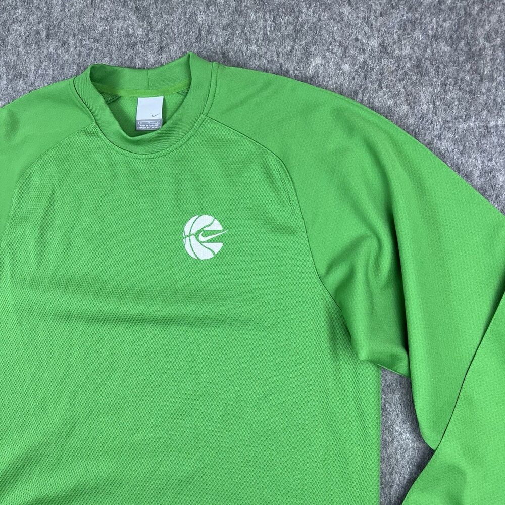 Vtg Nike Basketball Men's Shirt Long Sleeve Boston Celtics Green Y2K Size Medium - Picture 2 of 14